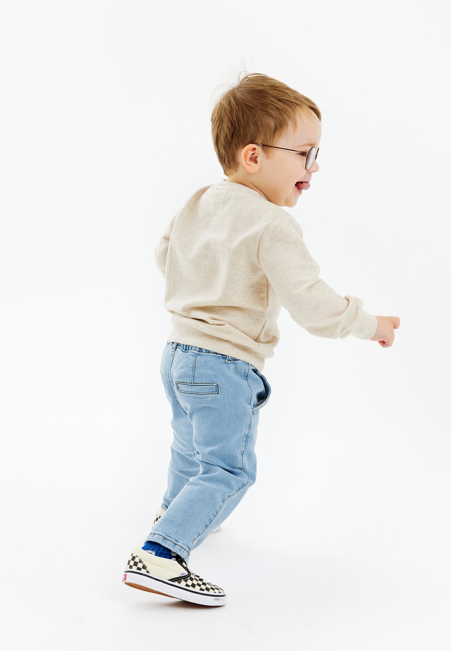 The New Siblings - Lichtblauwe Denim Chino Broek voor Kids