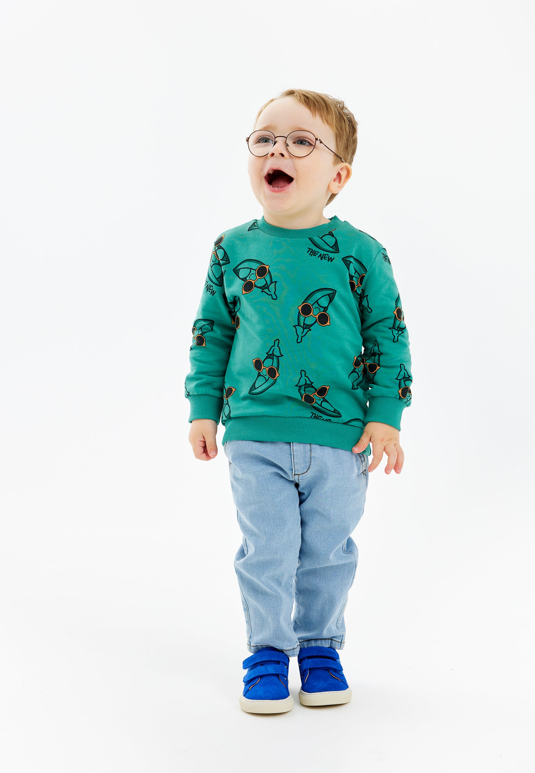 The New Siblings - Lichtblauwe Denim Chino Broek voor Kids