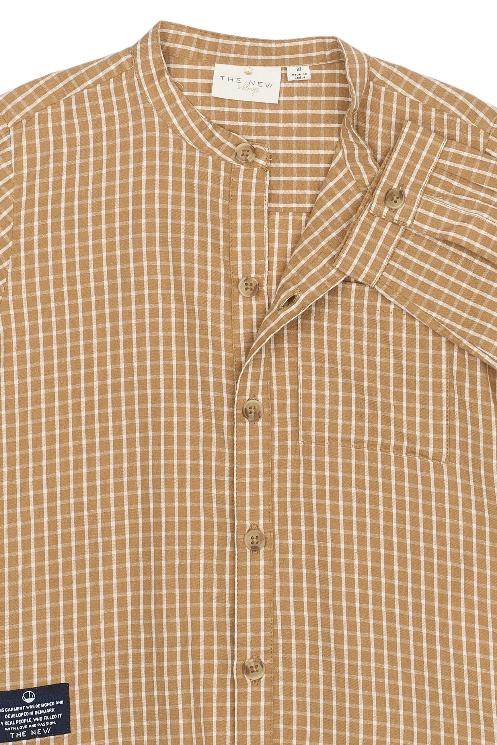 Trendy Ruitjes Overhemd – The New Siblings Nix Shirt in Apple Cinnamon 🍏✨