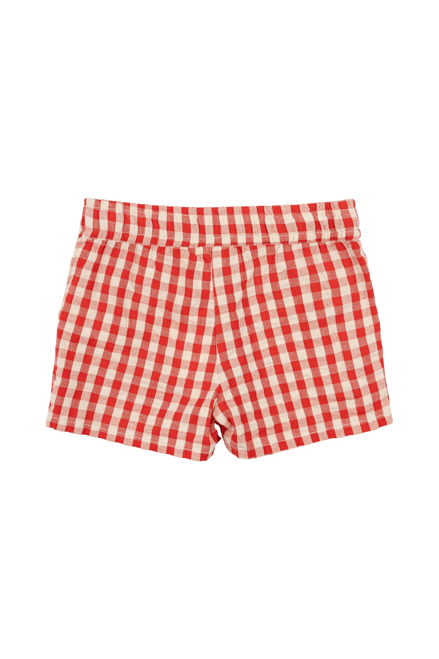 🌸 The New Siblings Nelly Shorts – Zomers Ruitjesfeest in Poppy Red! 🌸