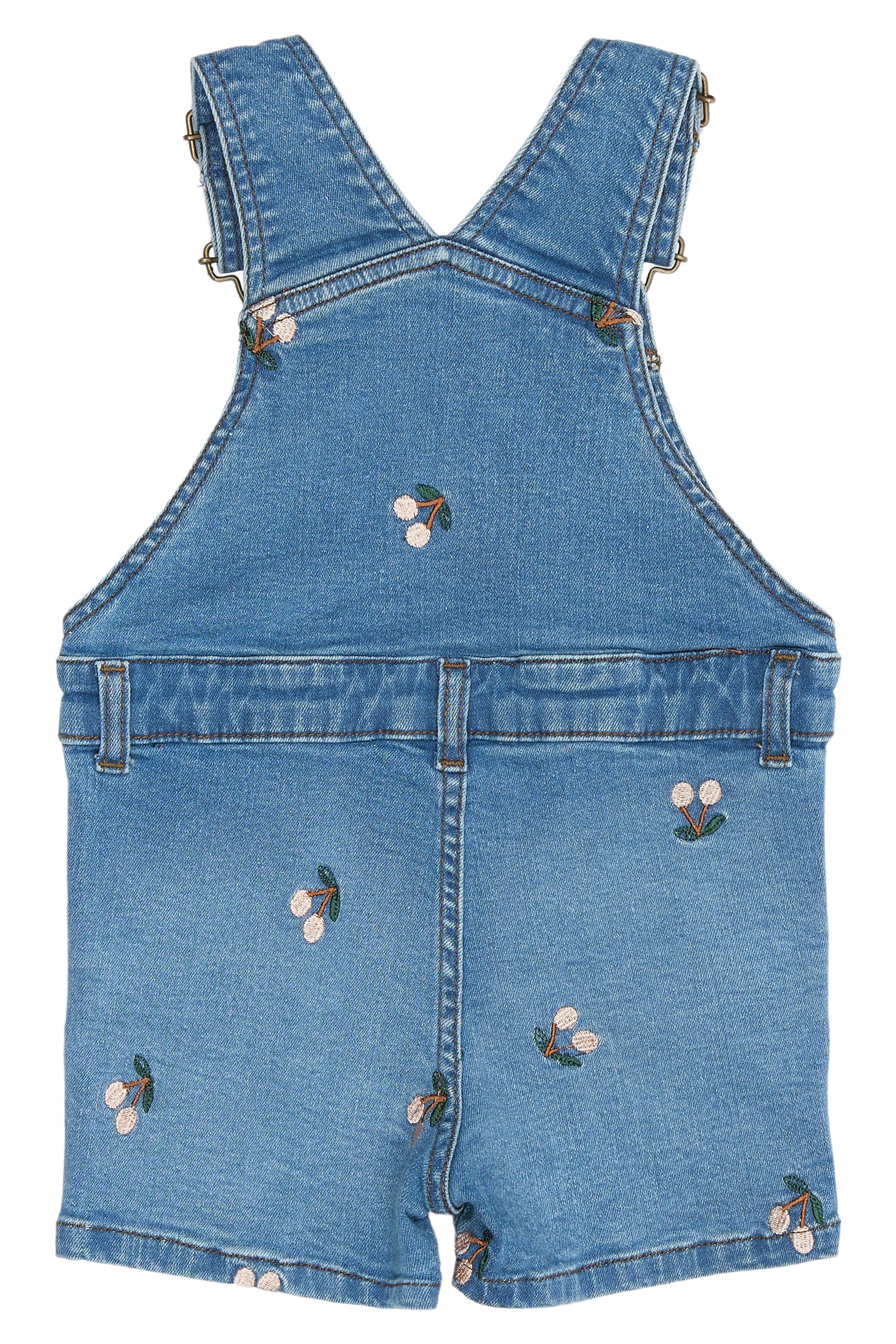 🍒 Korte salopettebroek met kersenborduursel