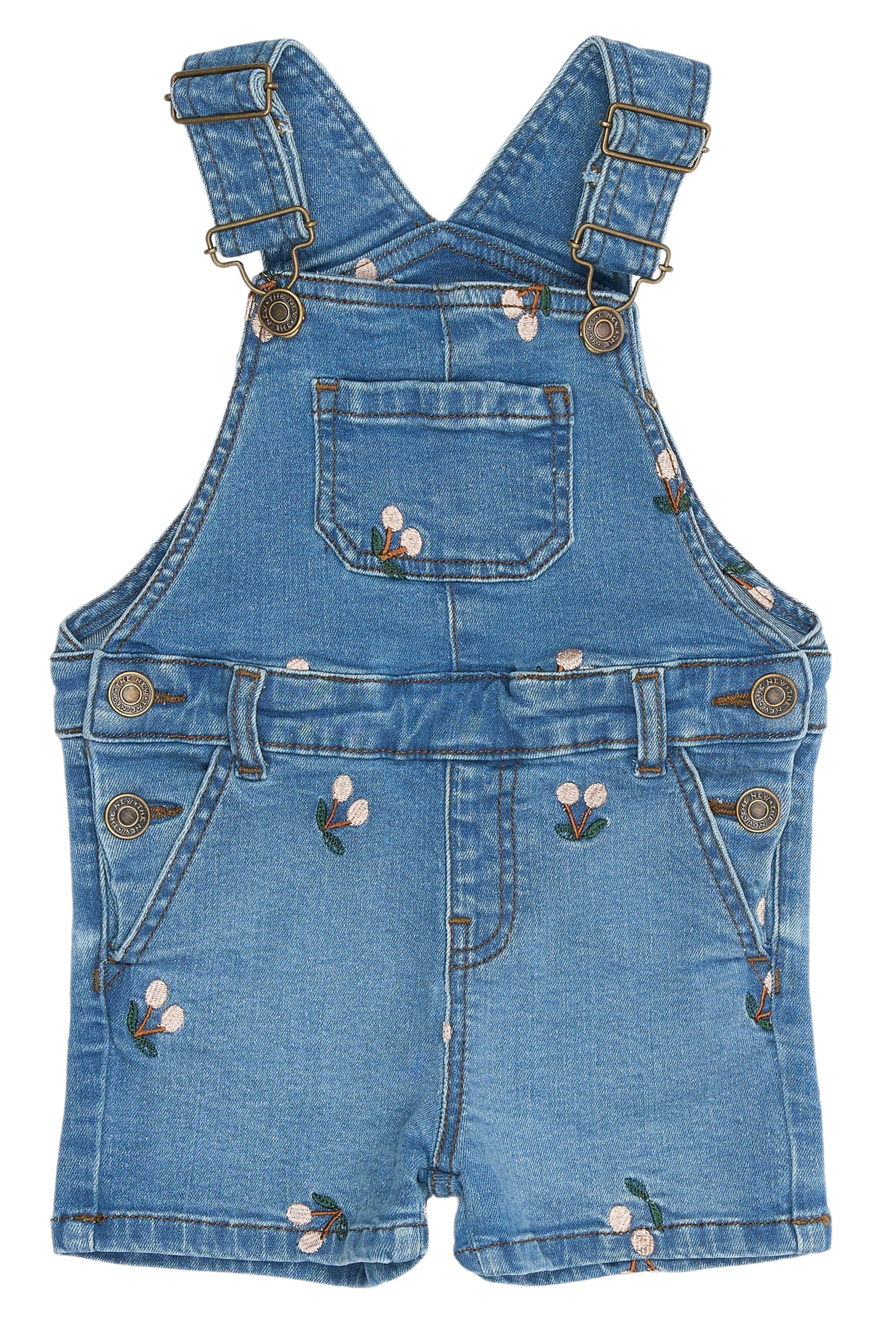 🍒 Korte salopettebroek met kersenborduursel