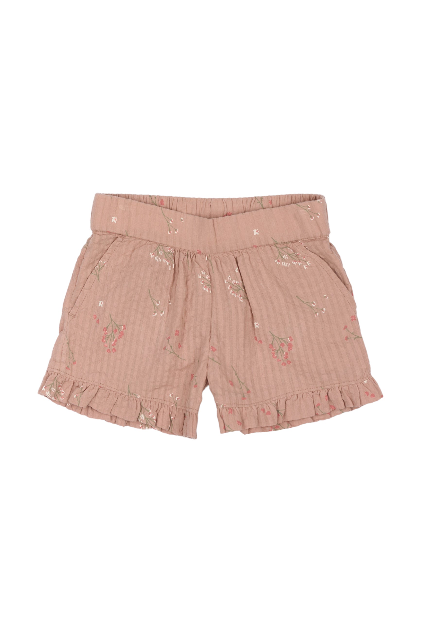 🌸 Bloemenshorts met Ruffles – Adobe Rose