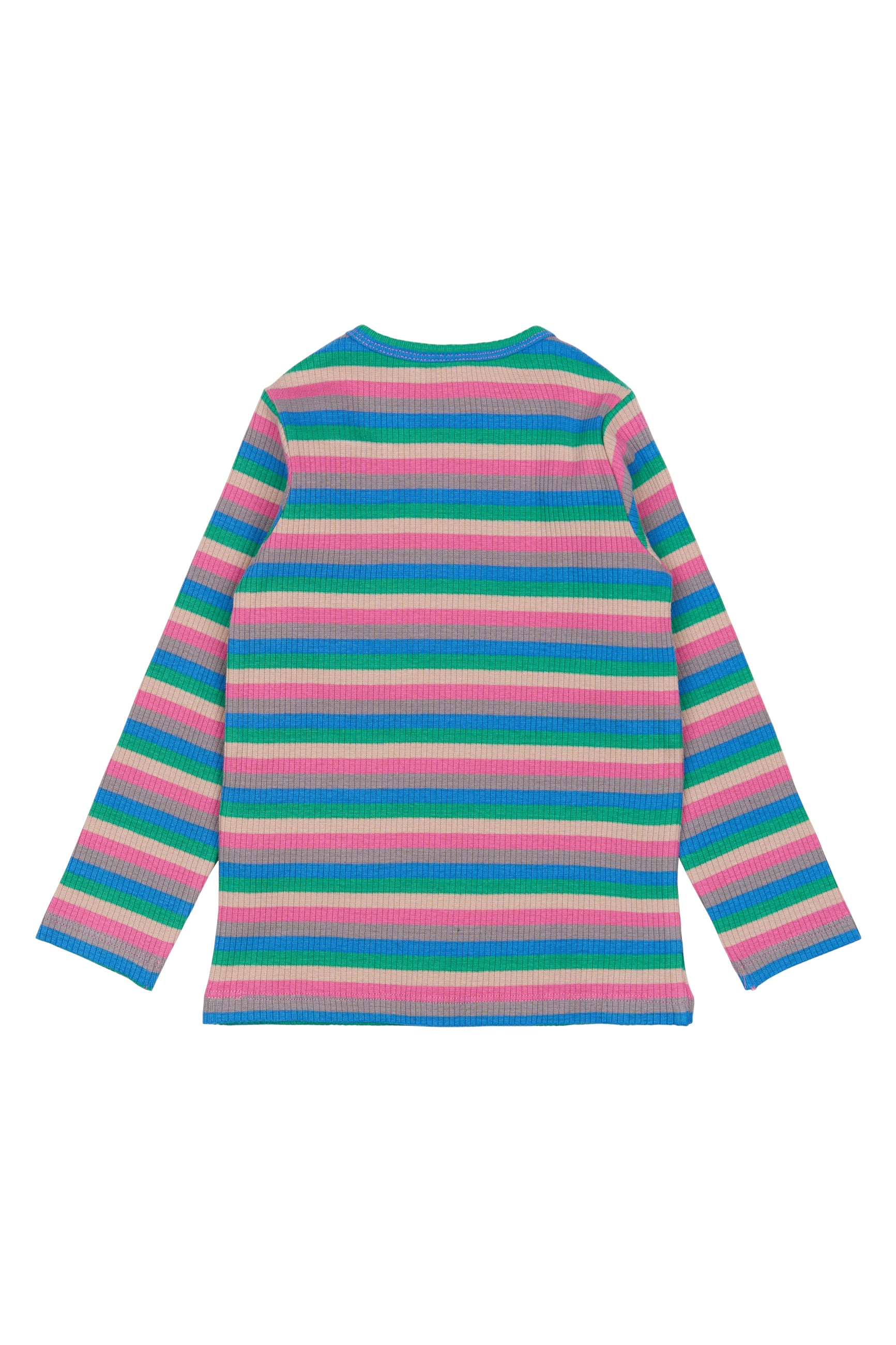 🌈 Gestreept Rib T-shirt – Multi Color | The New Siblings