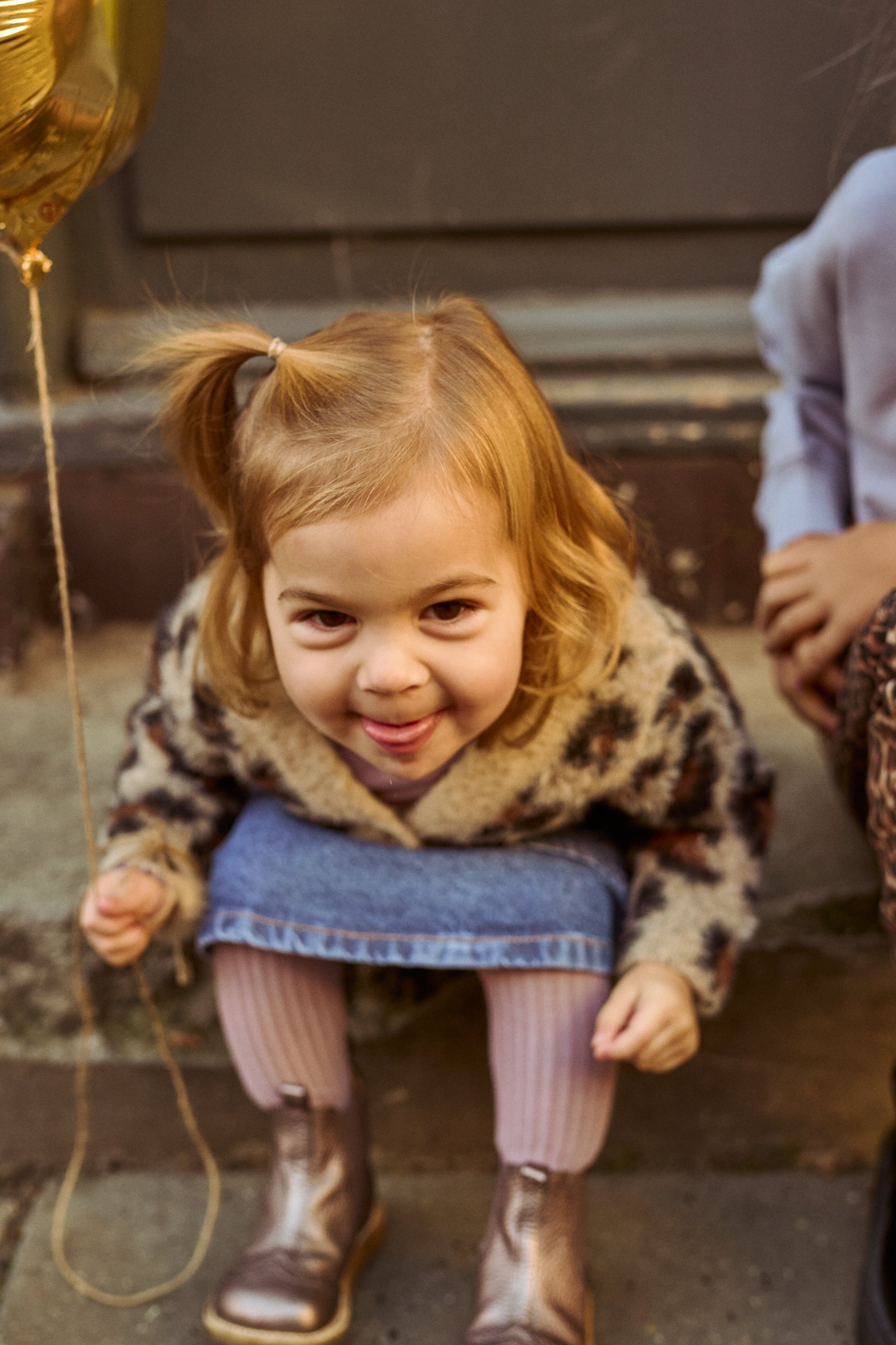 🌸 Pida Denim Rokje – Medium Blue met Smile | The New Siblings