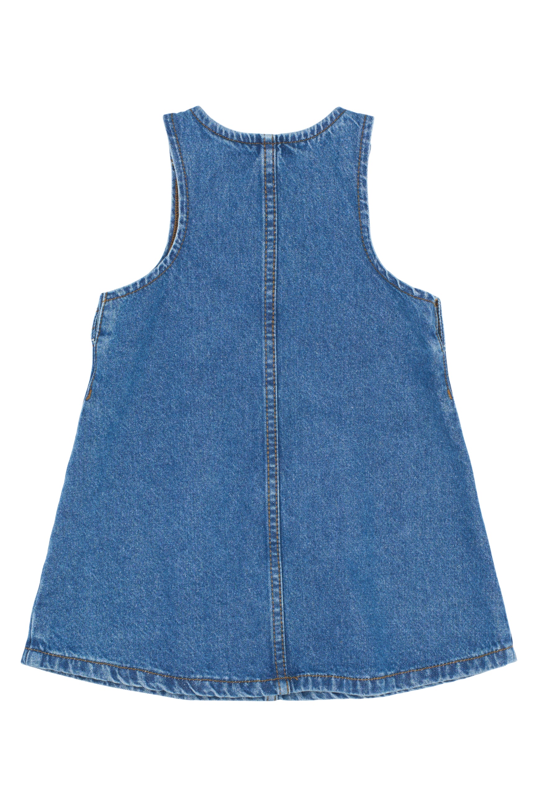 👗 Pida Denim Jurkje – Medium Blue met Smile & Love More | The New Siblings