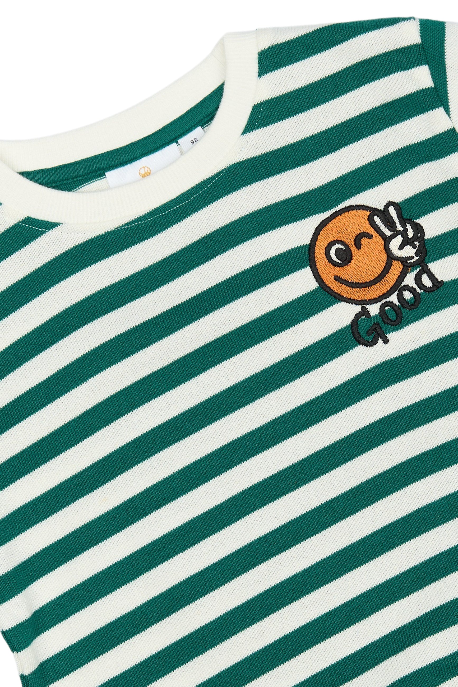 💚 Per Sweatshirt – Alpine Green Stripes | The New Siblings