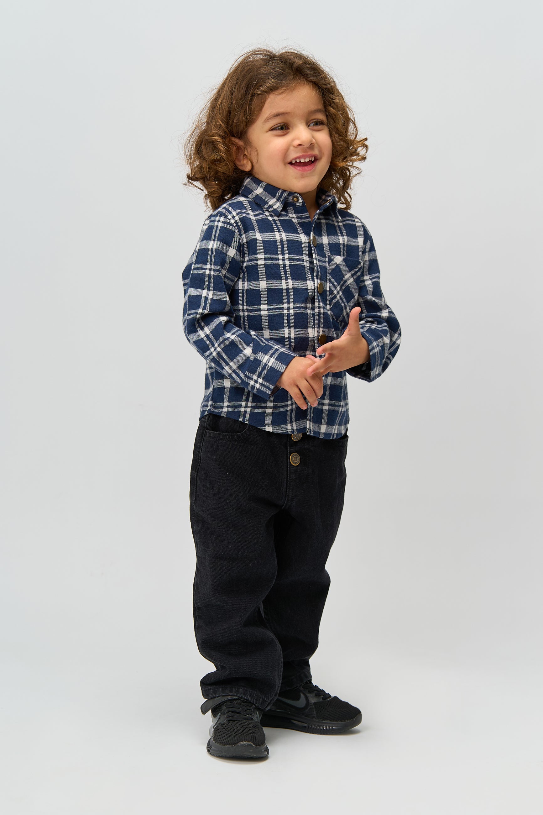 🧢 Riggs Flannel Shirt – Navy Blazer Check 💙