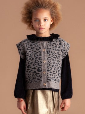 Fluwelen blouse met ruches