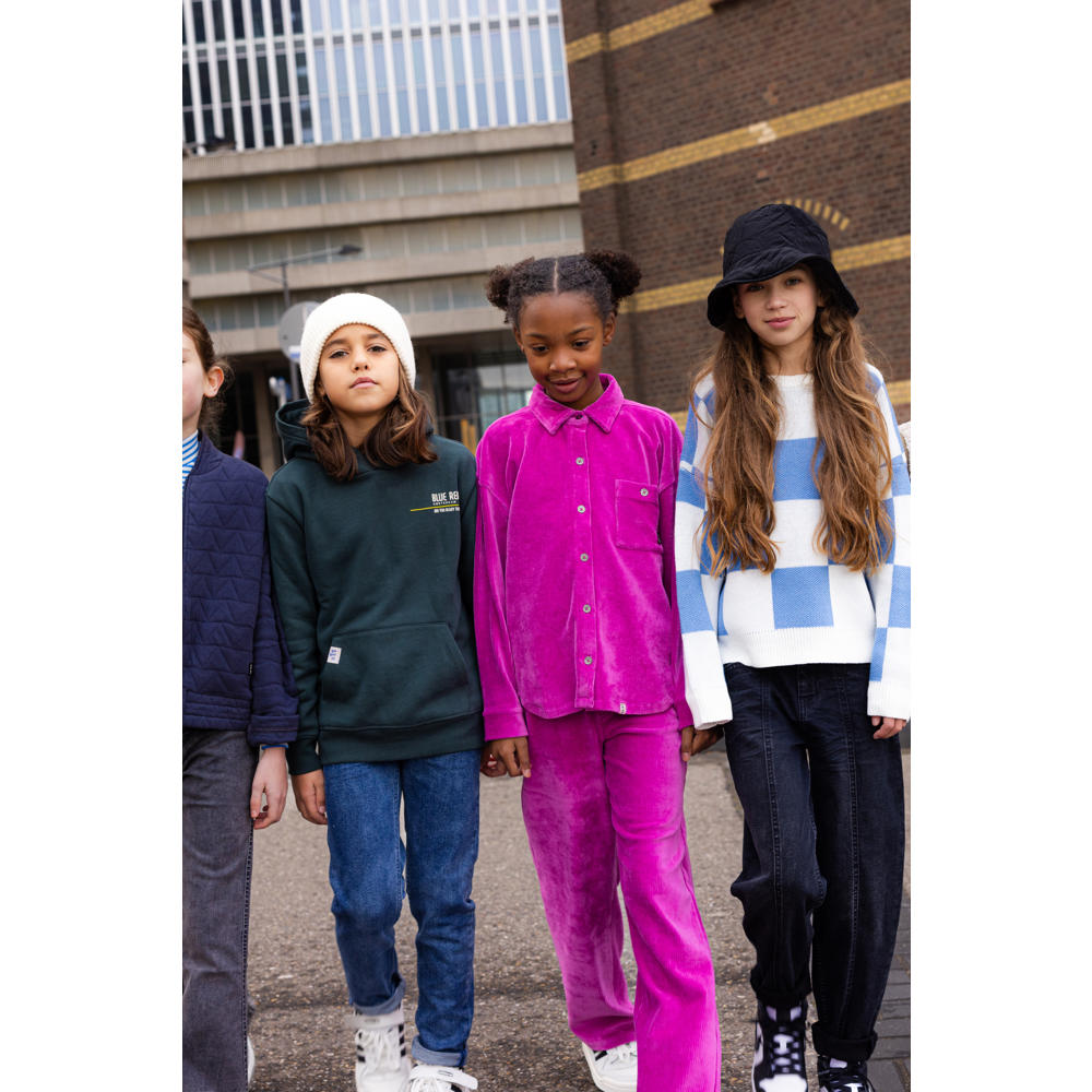 Toffe felroze fluwelen broek van Blue Rebel