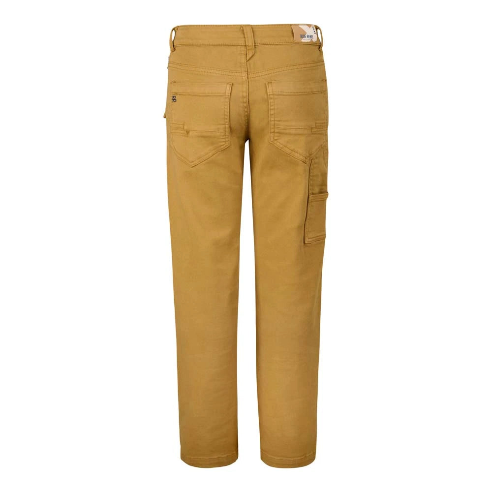 Jeans broek van Blue Rebel in mosterdgeel/bruin