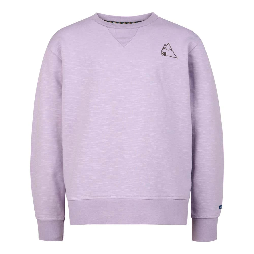 Licht paarse sweater met toffe tekening op de rug