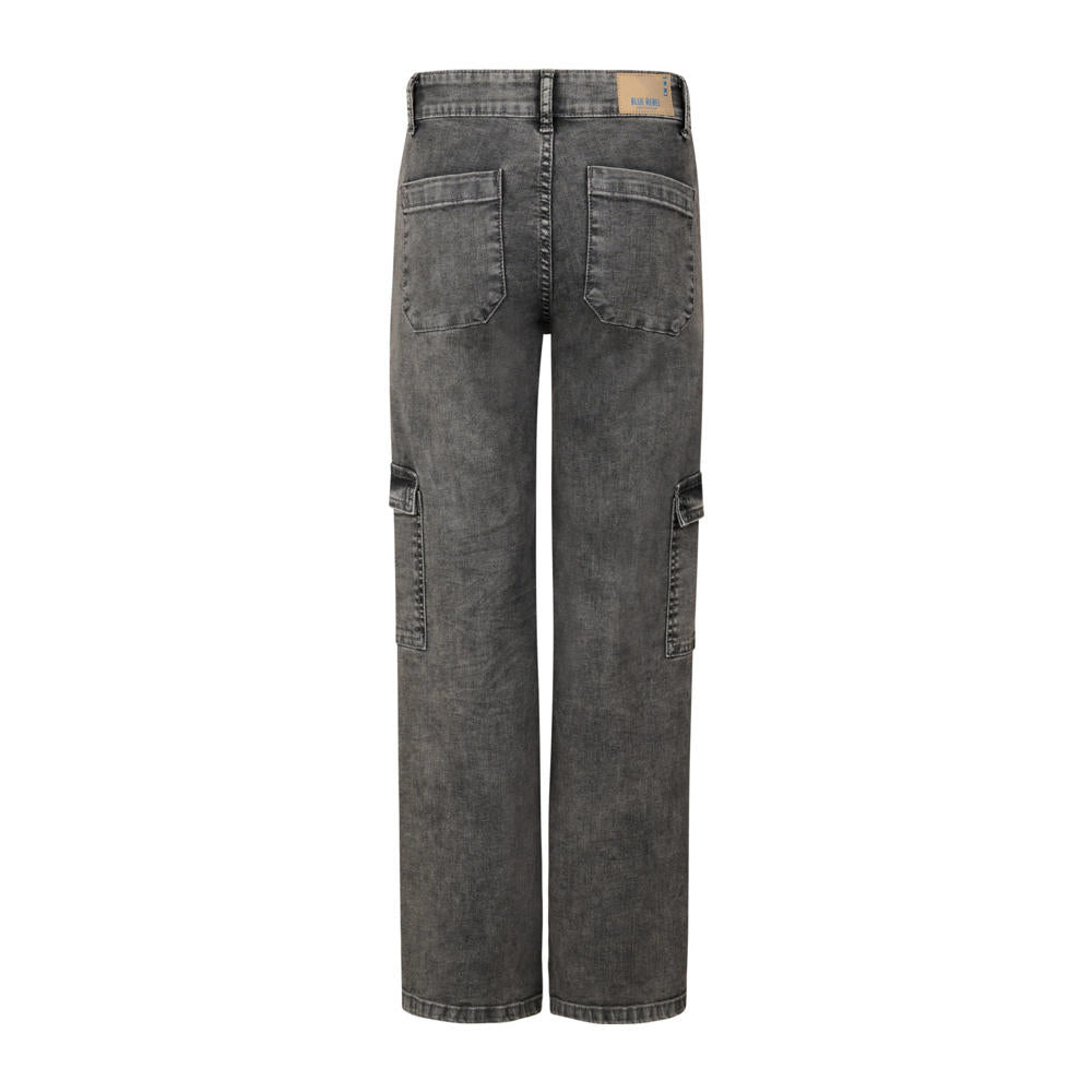 Stoere grijze Blue Rebel jeans heeft een wijde pasvorm