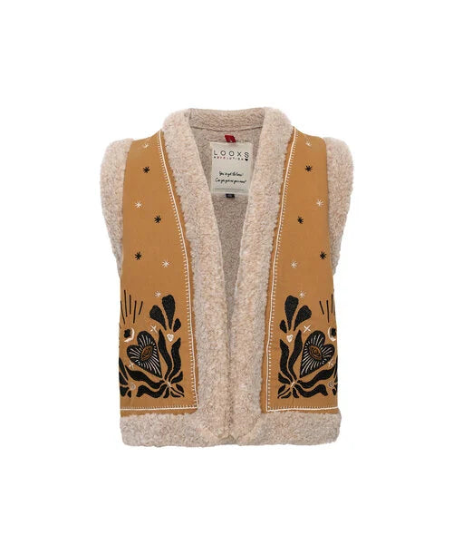 Looxs geborduurde bodywarmer