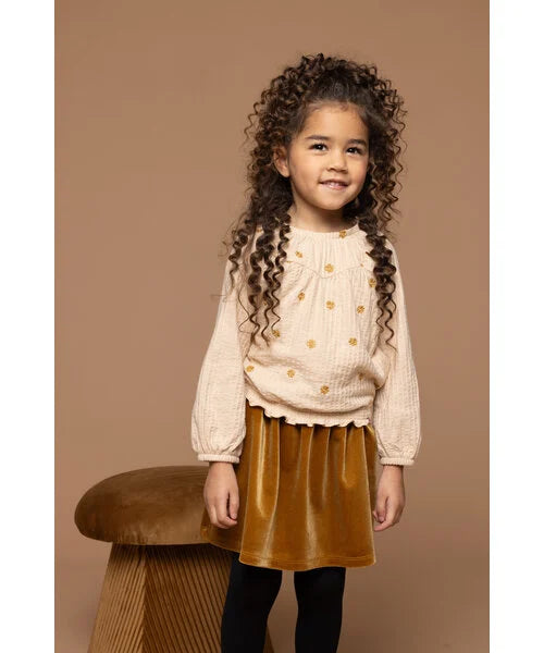 LOOXS Little Velours rokje Oker